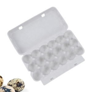 Картонная упаковка для перепелиных яиц на 18 ячеек.