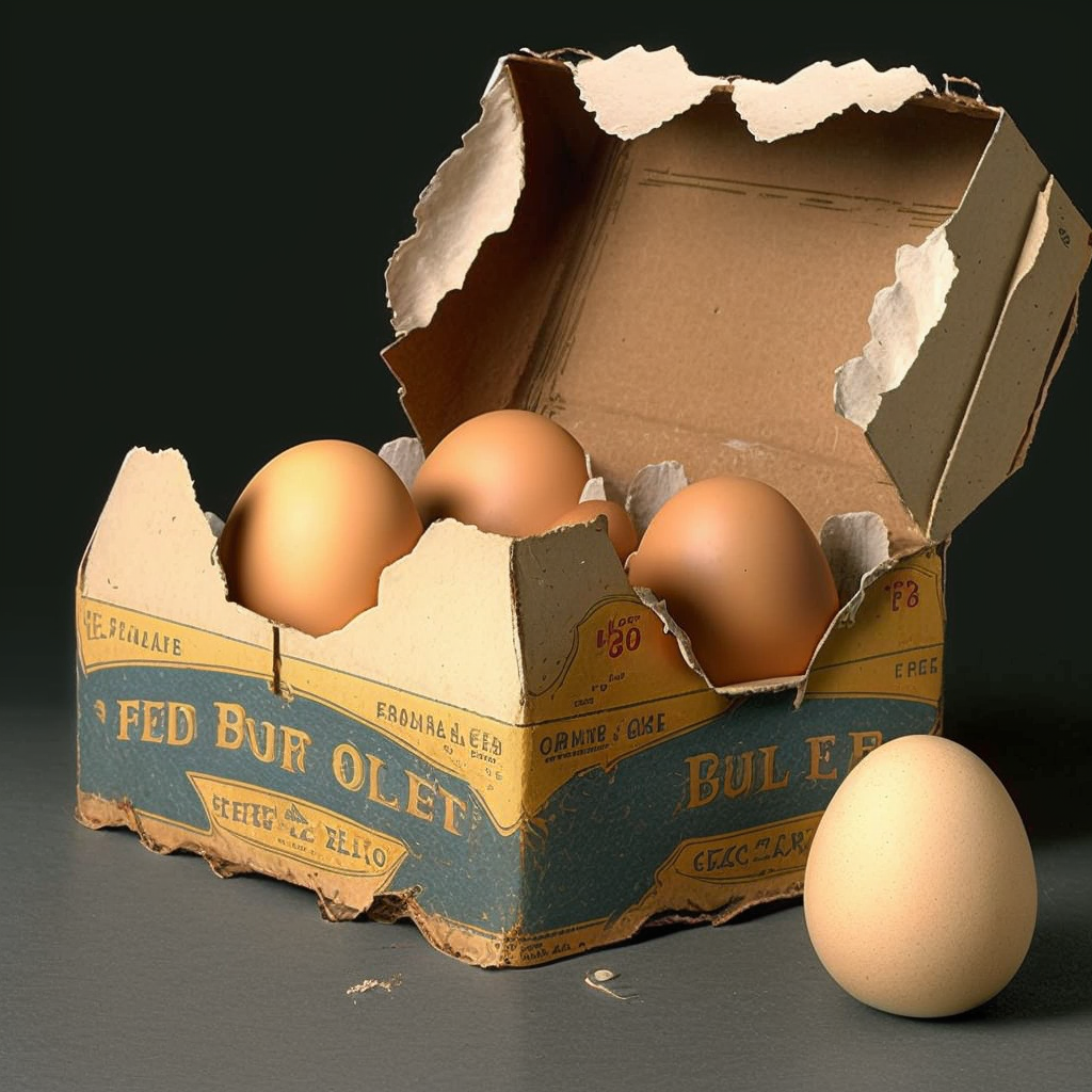 caixa de ovos de papel